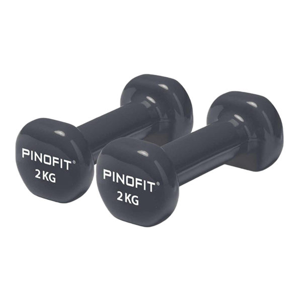 PINOFIT Kurzhantel Dark Grey 2kg (2er Set) - LebensForm24