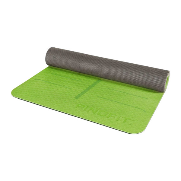 PINOFIT Yogamatte mit Markierungen lime gray - LebensForm24